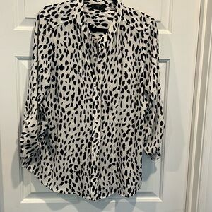 Long sleeve print blouse